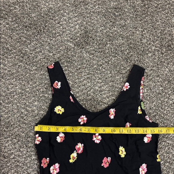 Express dress maxi 3/4 floral rayon MADE IN USA Vintage boho spring summer chic - Picture 6 of 7